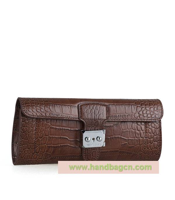 Hermes 1002 Alligator Embossed Cowhide Clutch