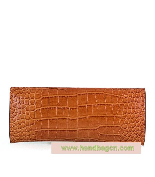 Hermes 1002 Alligator Embossed Cowhide Clutch