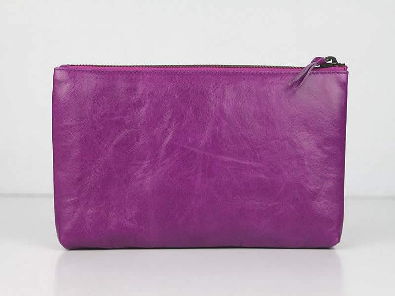 Balenciaga BG205 Import Leather Long Wallet-Purple