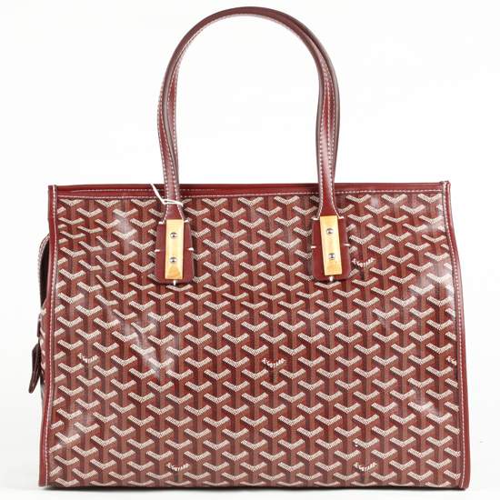 Goyard Sac Marquises Zippered Tote Bag 00317 wine red