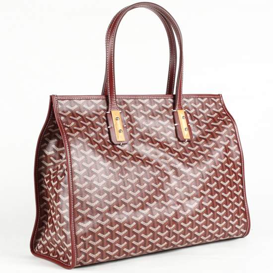 Goyard Sac Marquises Zippered Tote Bag 00317 wine red