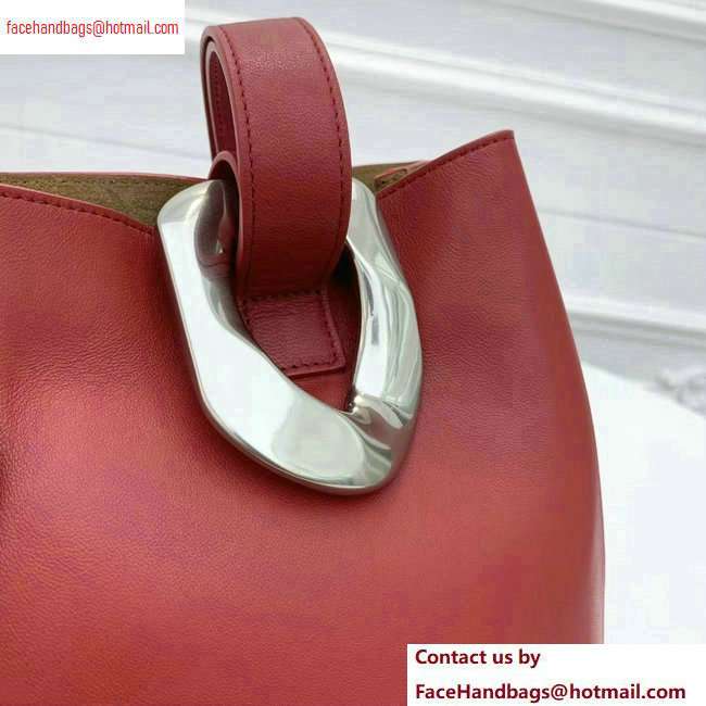 Bottega Veneta Drop Petite Bucket Bag Red 2020