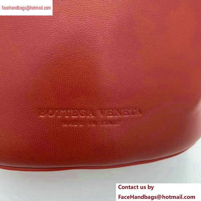 Bottega Veneta Drop Petite Bucket Bag Red 2020