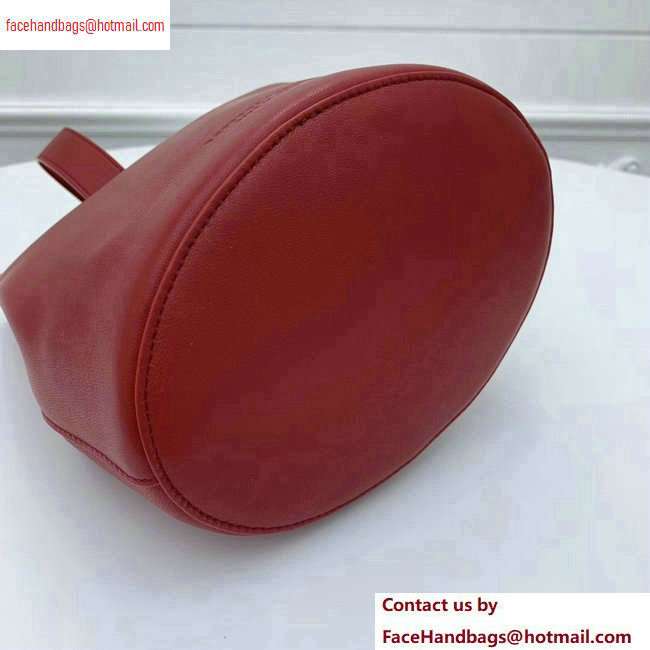 Bottega Veneta Drop Petite Bucket Bag Red 2020