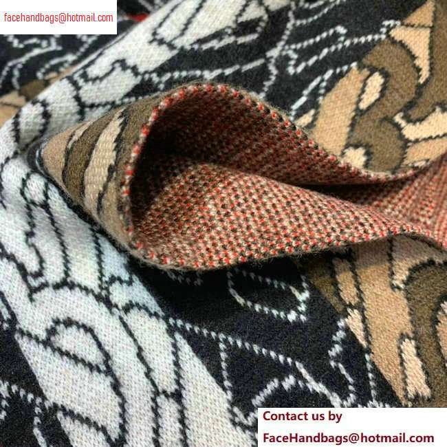 Burberry Monogram Print Logo Scarf 30x155cm 2020