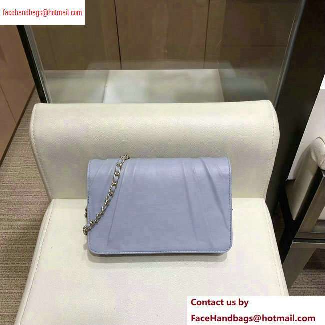 Chanel Pleated Lambskin Wallet on Chain WOC Bag AP0388 Gray 2020