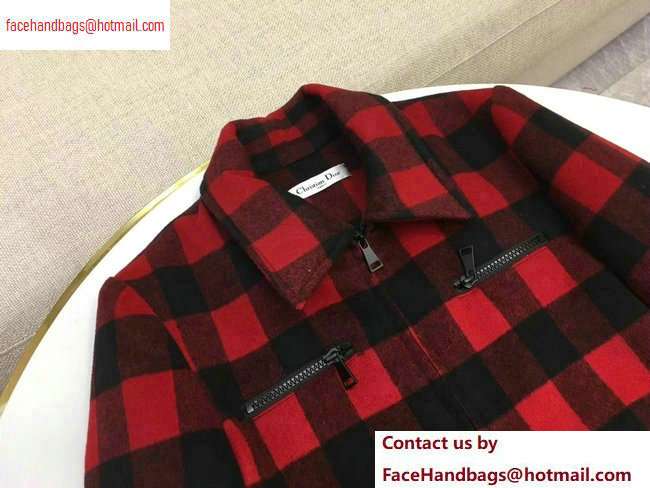 Dior Check Jacket Black/Red 2020