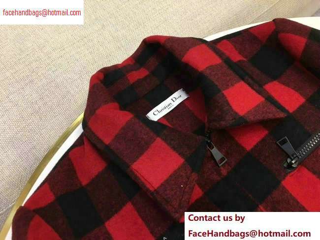 Dior Check Jacket Black/Red 2020