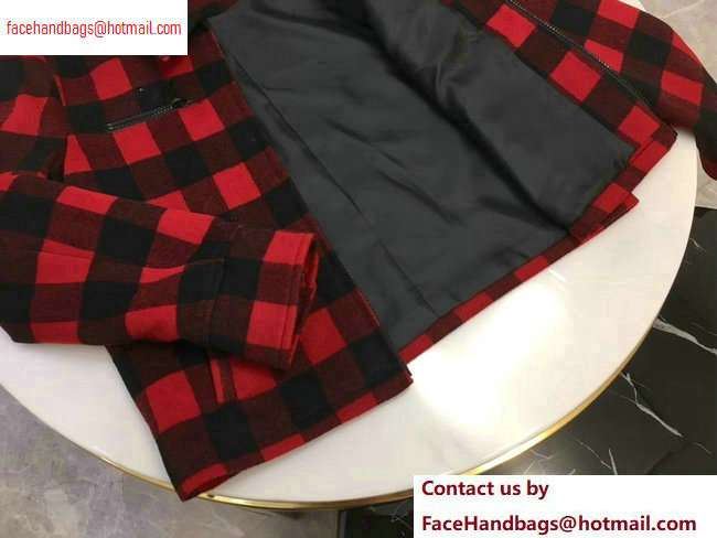 Dior Check Jacket Black/Red 2020