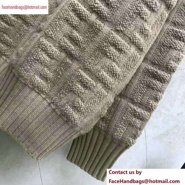 Fendi FF Logo Embossed Sweater Camel 2020