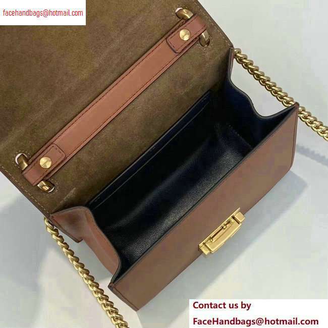 Fendi Leather Kan U Mini Bag Brown 2020