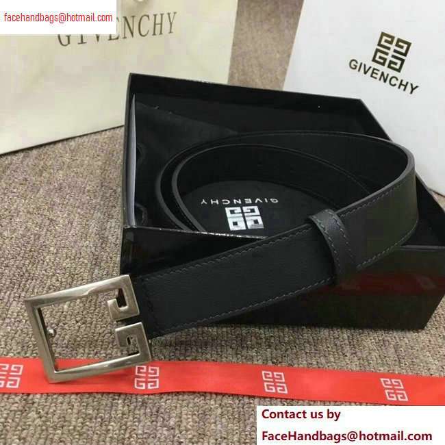 Givenchy Width 3cm Leather Belt Black with Double G Buckle - Click Image to Close