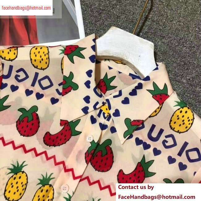 Gucci Pineapple and Strawberry Print Shirt 2020