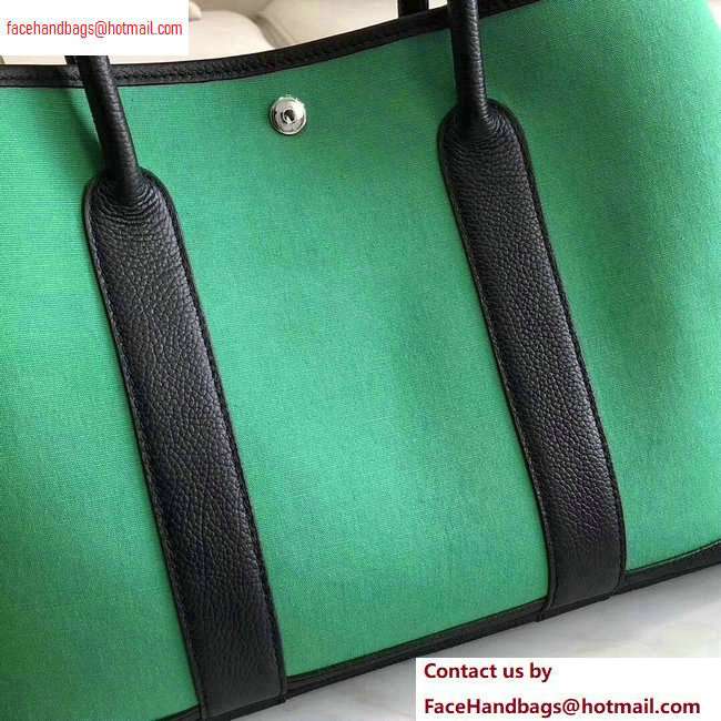 Hermes Canvas Garden Party 30/36 Bag Green