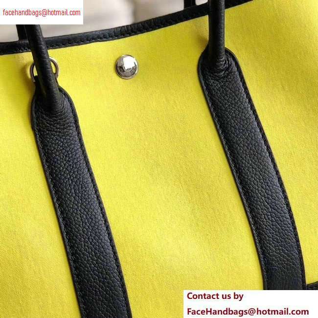 Hermes Canvas Garden Party 30/36 Bag Yellow