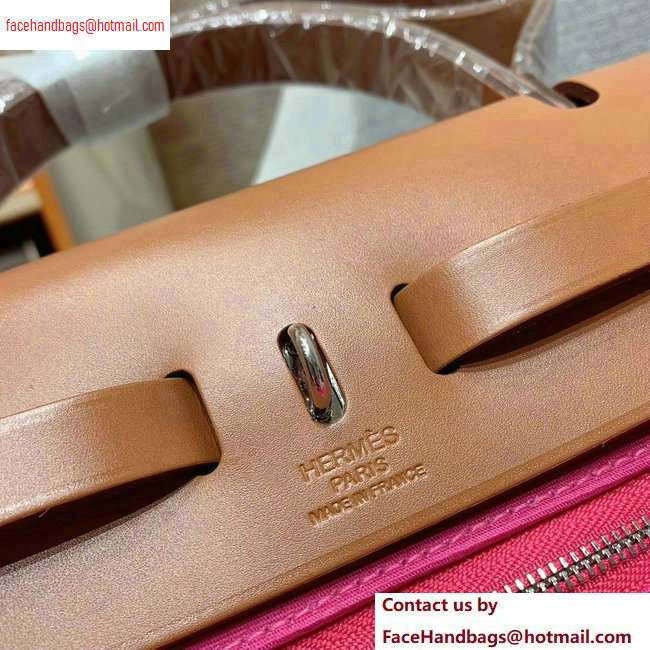 Hermes Herbag Zip 31 Bag in Original Quality Brown/Fuchsia