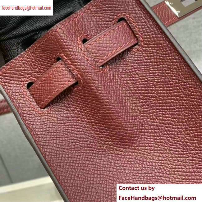 Hermes Kelly 25cm Bag in Original Epsom Leather Burgundy