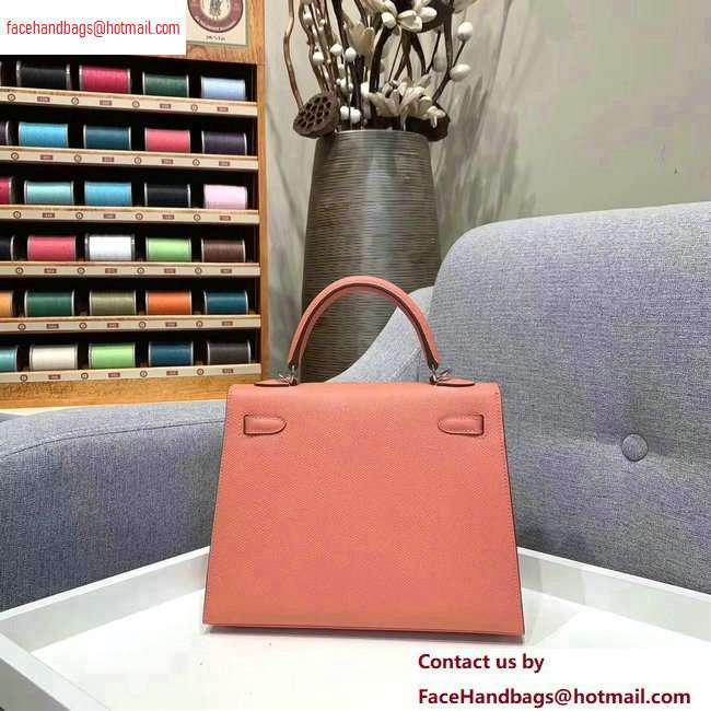 Hermes Kelly 25cm Bag in Original Epsom Leather Lobster Pink