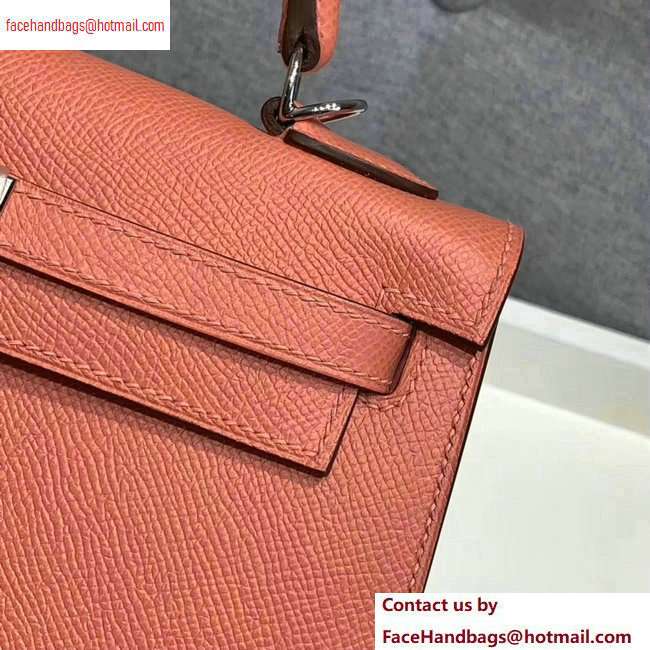 Hermes Kelly 25cm Bag in Original Epsom Leather Lobster Pink