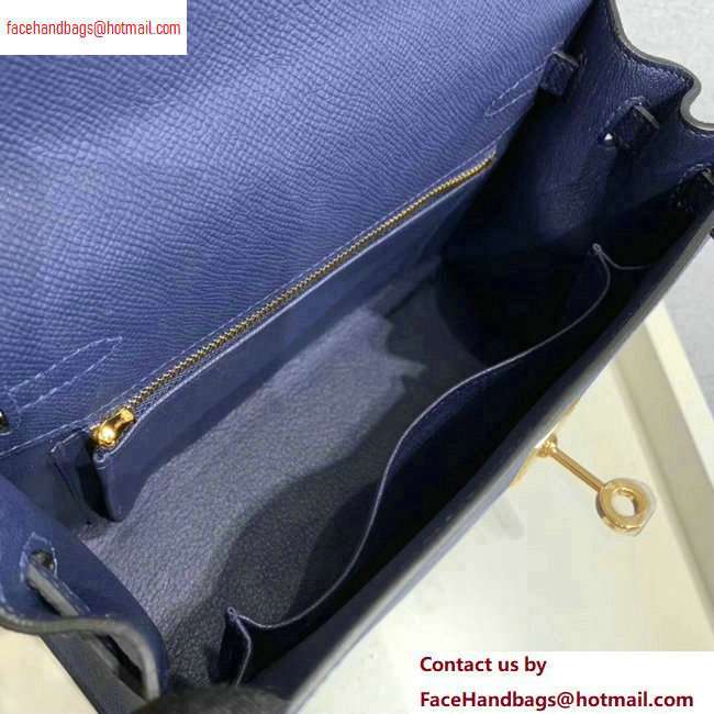 Hermes Kelly 25cm Bag in Original Epsom Leather Royal Blue