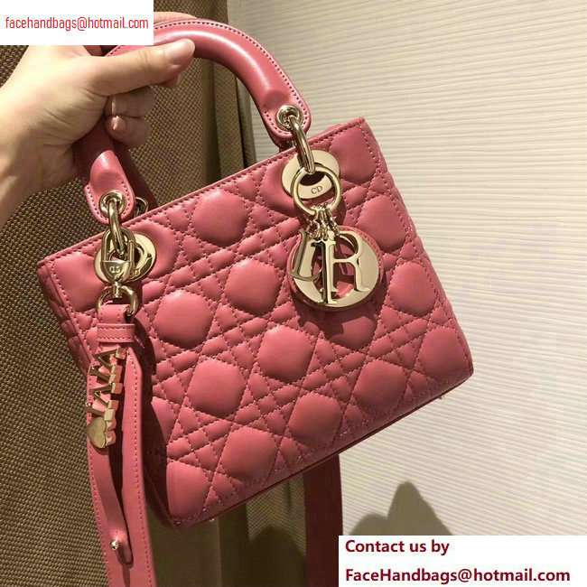Lady Dior My ABCDior Bag in Cannage with Badges peach pink 2020 - Click Image to Close