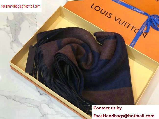 Louis Vuitton Cardiff Scarf 194x30cm Dark Blue