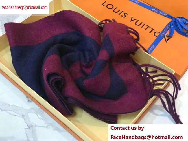 Louis Vuitton Cardiff Scarf 194x30cm Dark Red