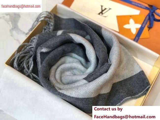 Louis Vuitton Cardiff Scarf 194x30cm Gray