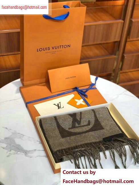 Louis Vuitton Cardiff Scarf 194x30cm Light Coffee