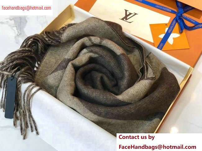 Louis Vuitton Cardiff Scarf 194x30cm Light Coffee