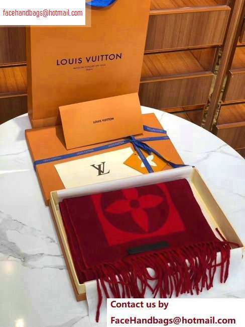 Louis Vuitton Cardiff Scarf 194x30cm Red