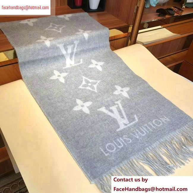 Louis Vuitton Reykjavik Scarf 185x45cm Gray