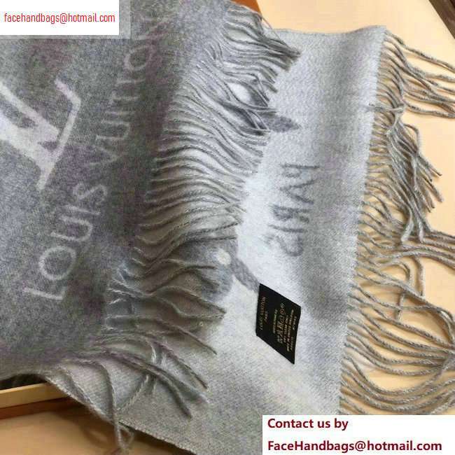 Louis Vuitton Reykjavik Scarf 185x45cm Gray