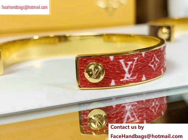 Louis Vuitton Wild LV Bracelet Monogram Canvas Red M67785