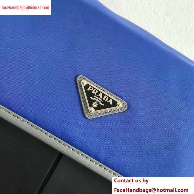 Prada Nylon Shoulder Bag 2VD769 Blue/Black 2020 - Click Image to Close