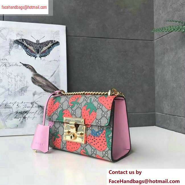 gucci Padlock GG Strawberry small shoulder bag 409487