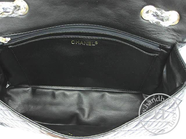 Chanel 46515 replica handbag Classic Black lambskin leather with Gold hardware