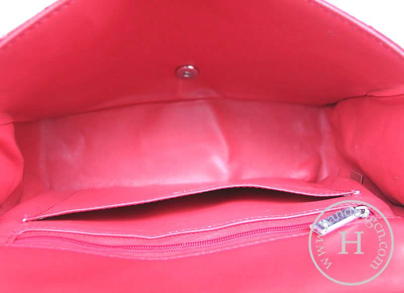 Chanel 48183 Replica Handbag Red Patent Leather With Silver Hardware