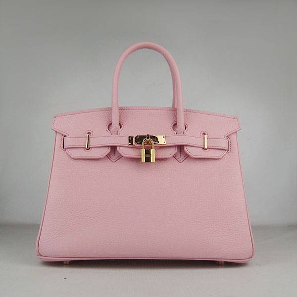 Hermes Birkin 30cm 6088 Pink Calfskin Leather With Gold Hardware ...