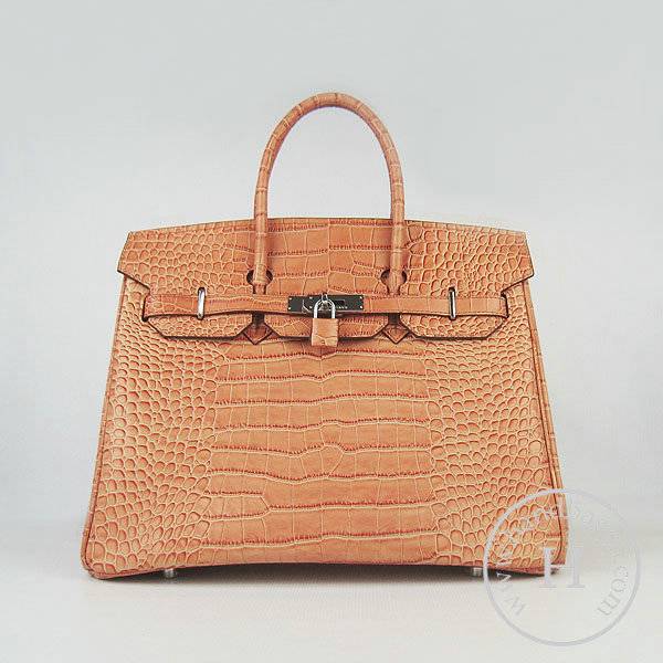 hermes crocodile bag orange