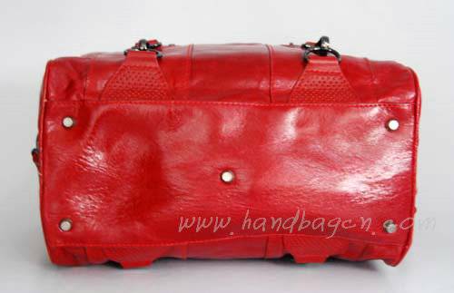 Balenciaga 2949 red Oil Leather Medium Bag