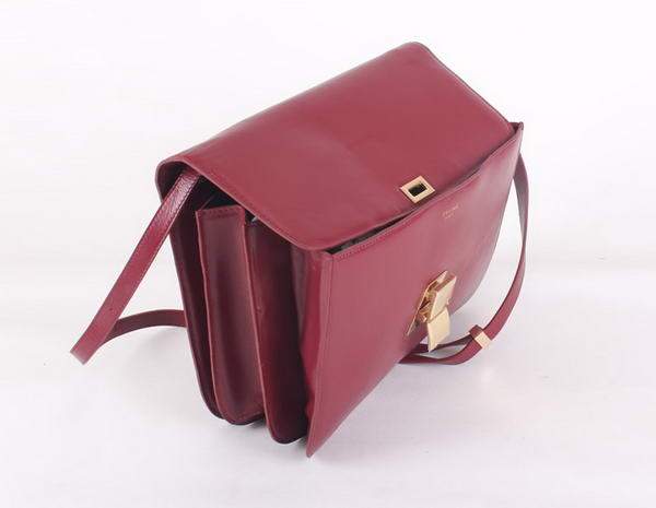 Celine Classic Lambskin Large Box Bag Calf Leather - 80088 Bordeaux