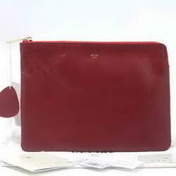 Celine Solo Bi Color Clutch Lambskin Bag - 8821 Red