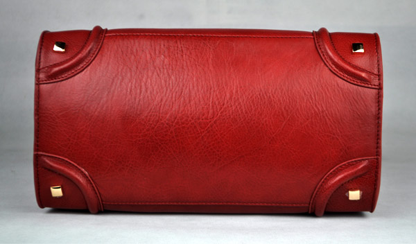 Celine Luggage Mini 33cm Tote Leather Bag - 98170 Maroon