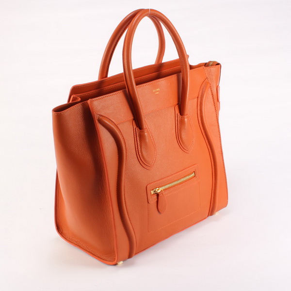 Celine Luggage Mini 33cm Tote Leather Bag - 98170 Orange