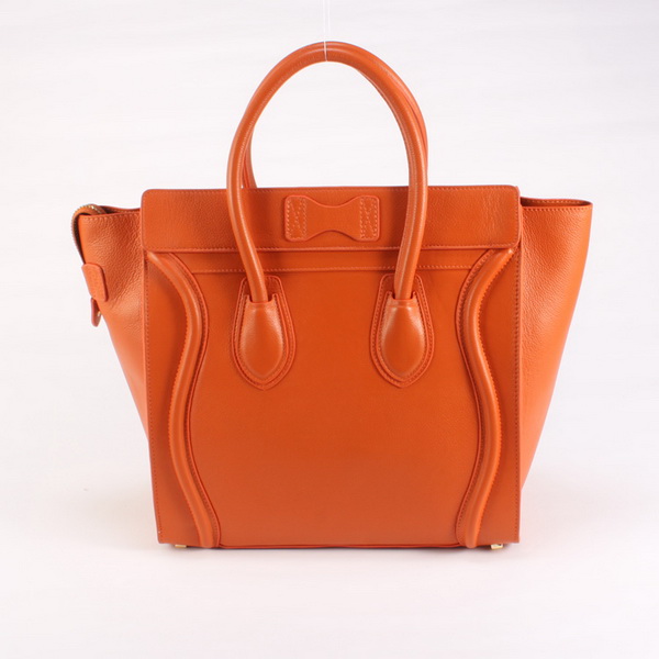 Celine Luggage Mini 33cm Tote Leather Bag - 98170 Orange