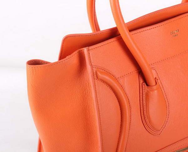 Celine Luggage Mini 33cm Tote Leather Bag - 98170 Orange