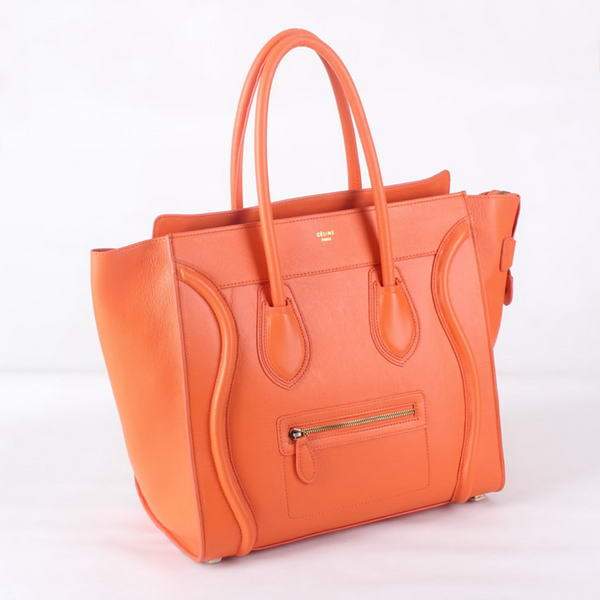 Celine Luggage Mini 33cm Tote Leather Bag - 98170 Orange