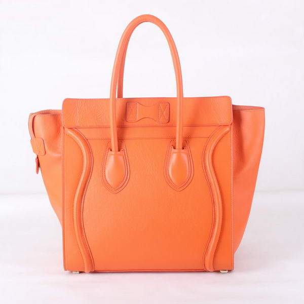 Celine Luggage Mini 33cm Tote Leather Bag - 98170 Orange