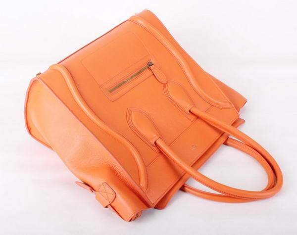 Celine Luggage Mini 33cm Tote Leather Bag - 98170 Orange